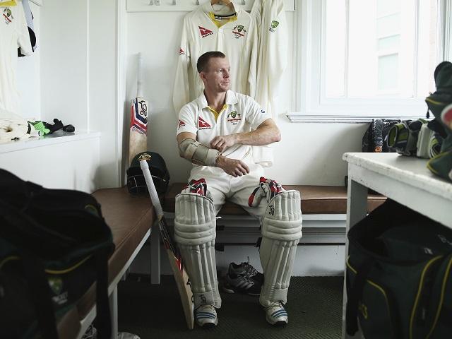 Padding up the final time . . . Chris Rogers has confirmed he is retiring from Test cricket